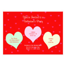 Invitation de partie de jour de Valentines - Valen