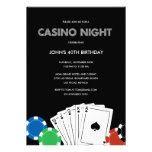 Invitation de partie de nuit de casino