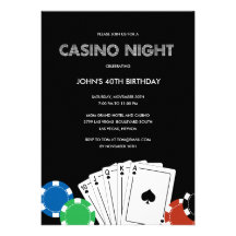 Invitation de partie de nuit de casino