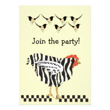 Invitation de partie de pie de poulet