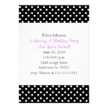 Invitation de partie de point de polka de papillon