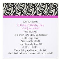 Invitation de partie de princesse héritière de zèb