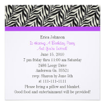 Invitation de partie de princesse héritière de zèb