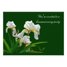 Invitation de pendaison de crémaillère - iris barb
