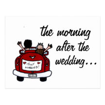 Invitation de petit déjeuner de mariage cartes postales