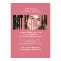 Invitation de photo de bat mitzvah dans le rose invitations