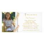 Invitation de photo de communion de perles de dama photocartes personnalisées