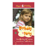 Invitation de photo de fête d'anniversaire de Mega Modèle Pour Photocarte
