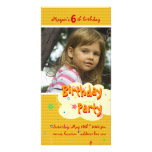 Invitation de photo de fête d'anniversaire de Mega Photocarte Personnalisée