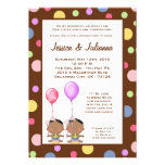invitation de pièce d'anniversaire de JUMEAU de l'