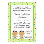 invitation de pièce d'anniversaire de JUMEAU de l'
