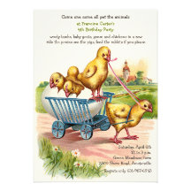 Invitation de poussins de ressort