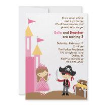 Invitation de princesse et de pirate