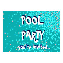 Invitation de réception au bord de la piscine
