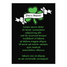 Invitation de shamrock du jour de St Patrick perso
