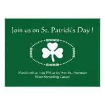Invitation de shamrock et de points