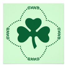 Invitation de shamrock et de points