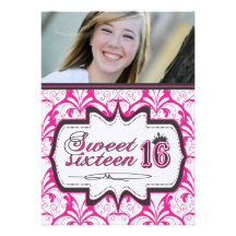 Invitation de sweet sixteen - personnalisable