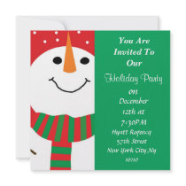 Invitation de vacances de bonhomme de neige pour b