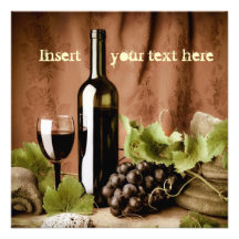 Invitation de vin rouge