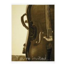 Invitation de violoncelle de sépia