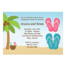 Invitation de wedding shower de plage