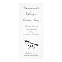 Invitation de zèbre de licorne