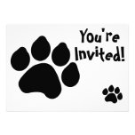 Invitation d'empreinte de patte