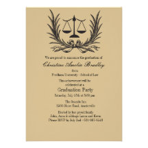 Invitation d'obtention du diplôme d'école de droit
