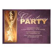 Invitation d'or de fête de Noël de Starlight - s'e