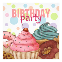 Invitation douce d'anniversaire de point de polka 