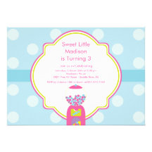 Invitation douce de fête d'anniversaire de sucreri