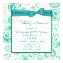 Invitation du baby shower du joli couple de Paisle invitations