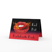 Invitation d'un rouge ardent de coup de Bacheloret