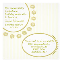 Invitation élégante d'anniversaire