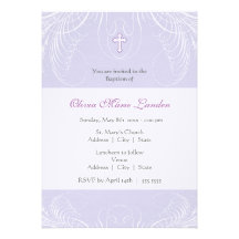 Invitation élégante de baptême de bébé