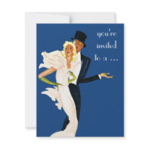 Invitation élégante de cocktail de couples