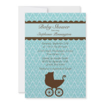 Invitation élégante de douche de voiture d'enfant 