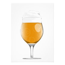 Invitation en verre de bière