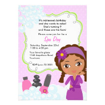 Invitation ethnique d'anniversaire de jour de spa 