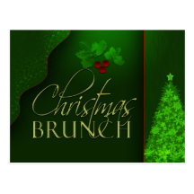 Invitation faite sur commande de brunch de Noël Cartes Postales