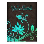 Invitation florale BGB de carte postale de spa de 