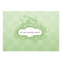 Invitation florale verte