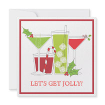 Invitation gaie de cocktail de Noël de houx