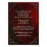 Invitation gothique de damassé rose de grunge