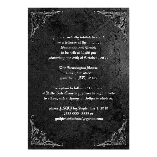 Invitation gothique de damassé rose de grunge