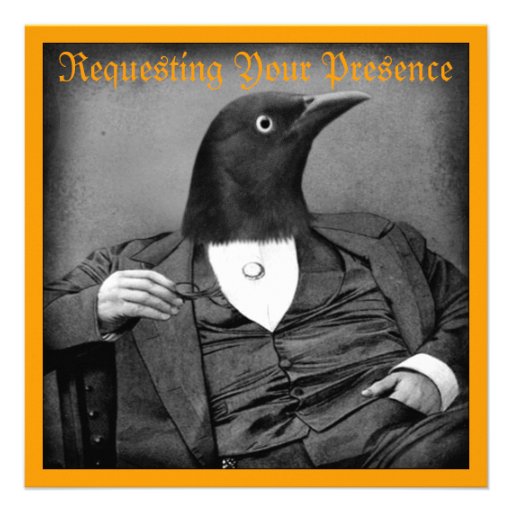 Invitation gothique d'Oiseau-Man Halloween