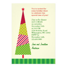 Invitation grande d'arbre de Noël