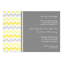 Invitation grise jaune de renouvellement de voeu d