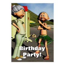 Invitation hawaïen d'anniversaire